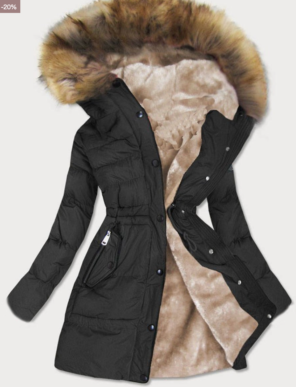 SANDY - Gepolsterte Jacke mit warmem Plüschfutter