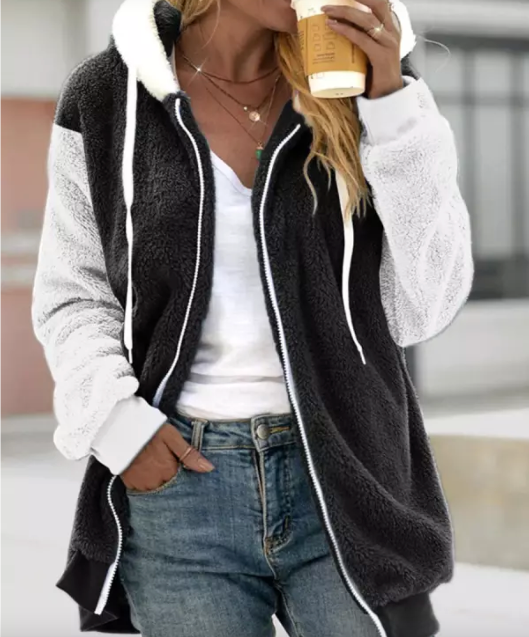 TINE - Flauschige stylische Fleece Jacke