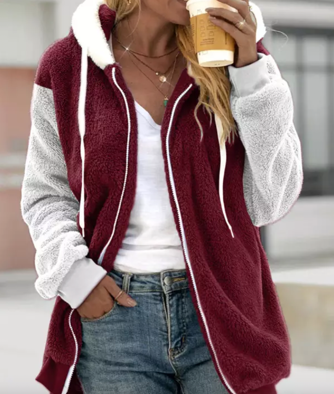 TINE - Flauschige stylische Fleece Jacke