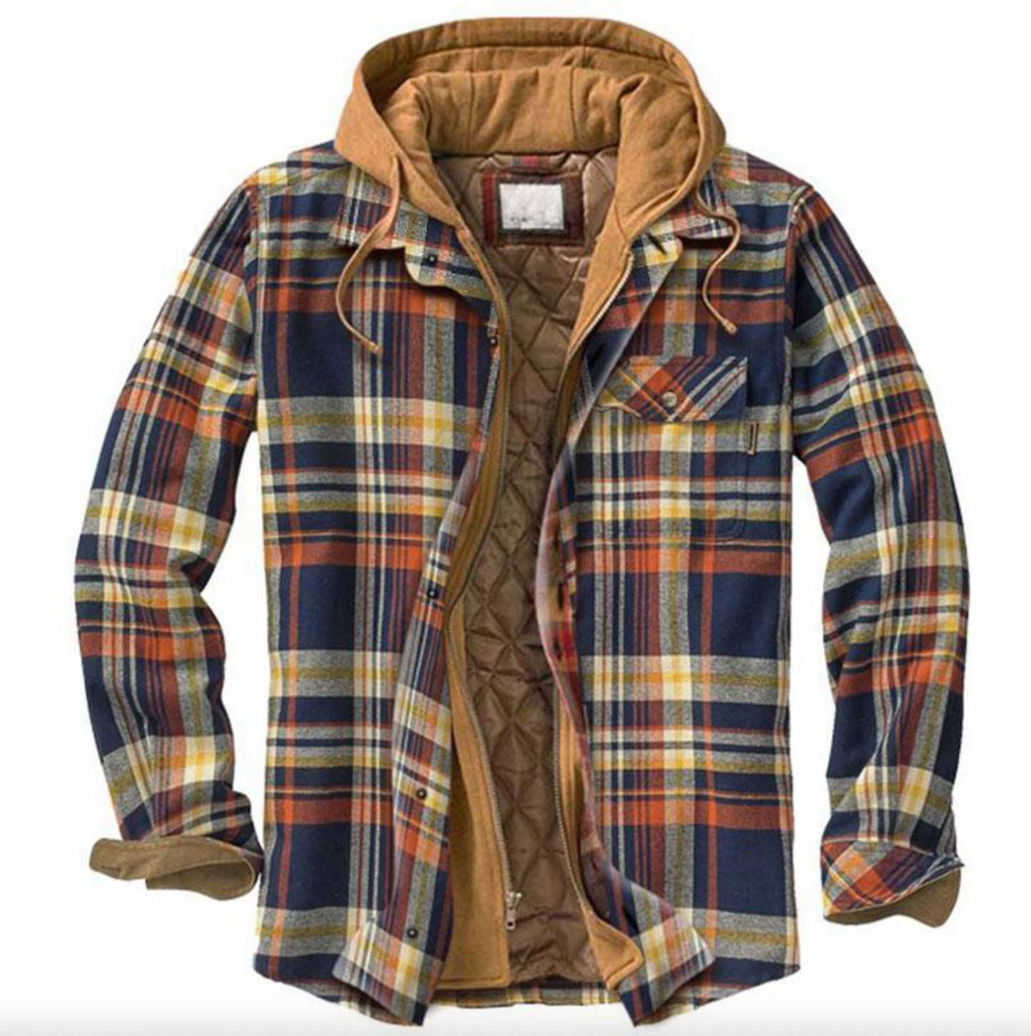 ELIAS - Karierte Männerjacke mit Kapuze für den Herbst und Winter