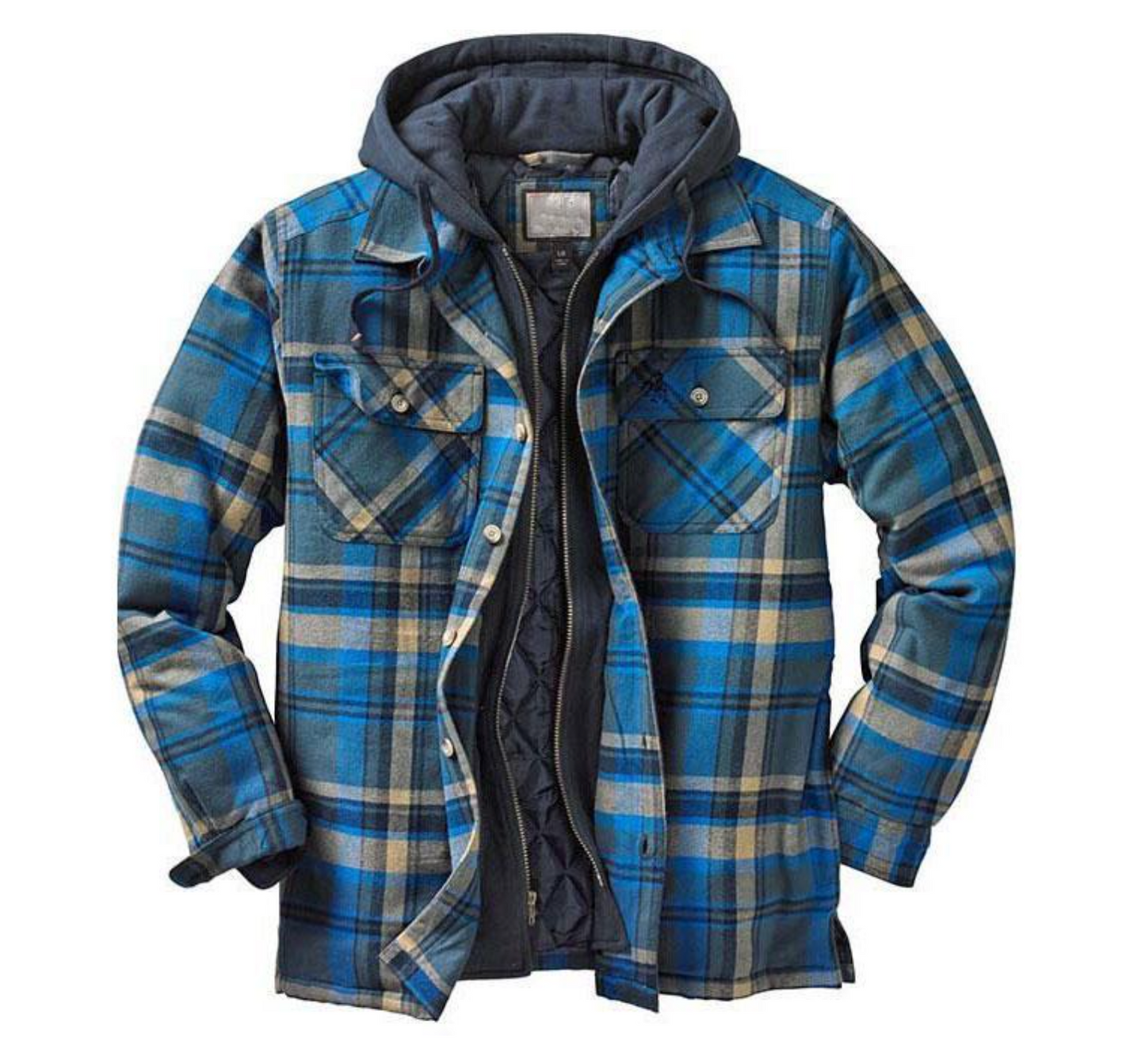 NICO - Karierte Männerjacke mit Kapuze für den Herbst und Winter