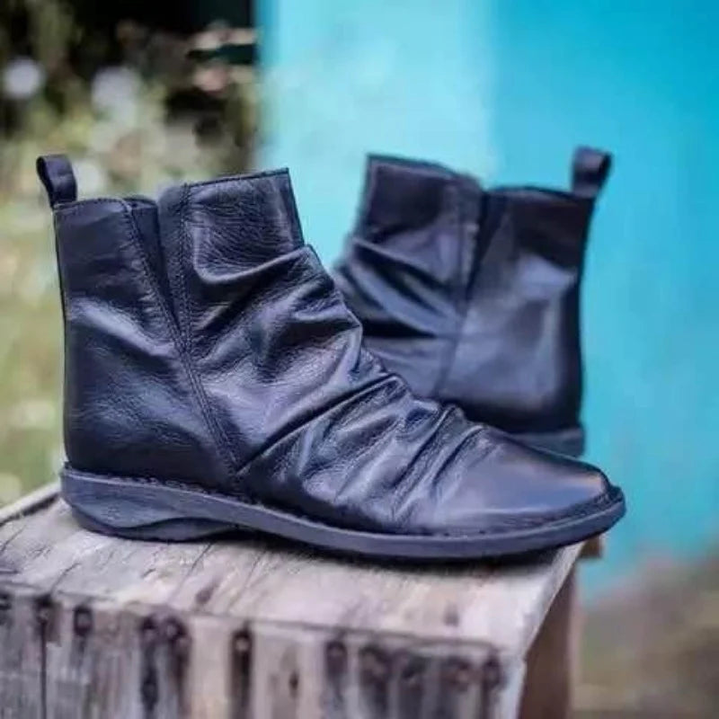 LUISE - Stylische und bequeme Leder Stiefelboots